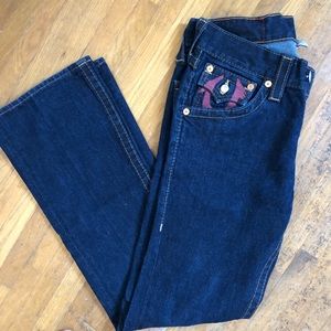 True Religion size 29 dark wash jean with logo